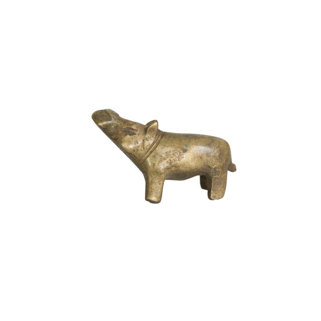 Mid 20th Century Vintage African Bronze Hippo For Sale - Image 5 of 5