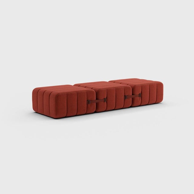 Not Yet Made - Made To Order Curt Modular Set - Flexible Bench - Dama - 0058 (Red) by Ambivalenz, Set of 3 For Sale - Image 5 of 5