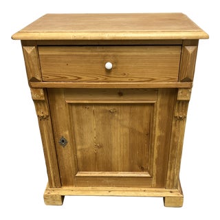 Mid 20th Century Old English Pine Bedside Table For Sale