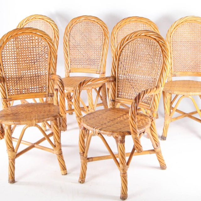 Vintage Rattan Dining Room, 1970s For Sale - Image 13 of 18