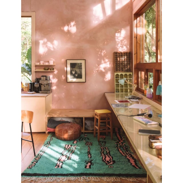 Mint Mint Teal Moroccan Rug - 9.2 X 6.1 Ft For Sale - Image 8 of 8