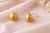 18k Gold Stud Earrings With Golden South Sea Pearls and Diamond Accents, Pair For Sale - Image 9 of 11