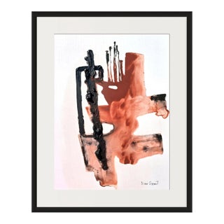 16.5" by 20.5" Abstract Figurative Primitivist Original Painting For Sale