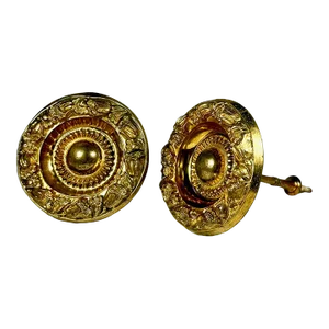 Pair Large 19th C. American Federal Empire Brass Curtain Tie Backs.