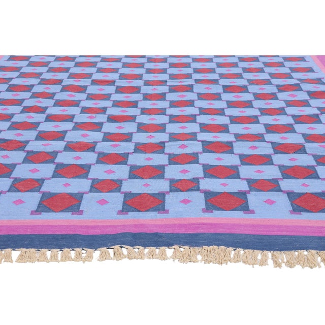 Vintage Afghani Dhurrie Rug, 06'02 X 08'10 For Sale - Image 4 of 10