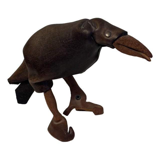 Mid-Century Modern Leather Raven from Deru, Germany, 1960s For Sale