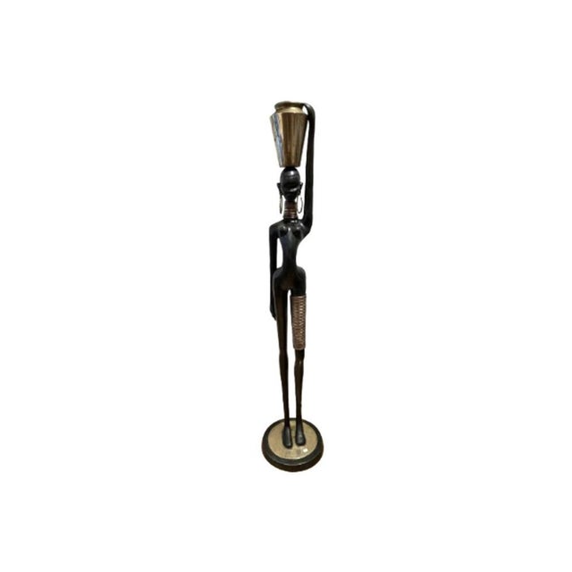 Bronze of a Nude African Lady Carrying Water in the style of Karl Hagenauer, 1970s For Sale - Image 15 of 15