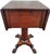 Brown 19th Century Mahogany Empire Drop Leaf End Table Hand Carved For Sale - Image 8 of 14