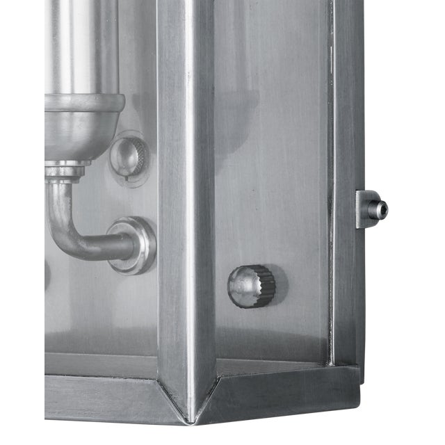 Transitional Currey & Company Royster Silver Outdoor Wall Sconce For Sale - Image 3 of 4