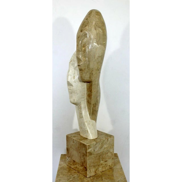 1980s 1980s Contemporary Modern Composite Faux Marble Table Sculpture by Austin Prod For Sale - Image 5 of 13