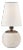 Thomas O'Brien by Visual Comfort Signature Tiny Terri Round Accent Lamp in Alabaster with Linen Shade For Sale