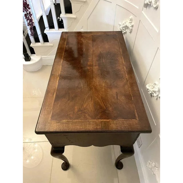 Large Antique Queen Anne Walnut Lowboy, 1710s For Sale - Image 9 of 13