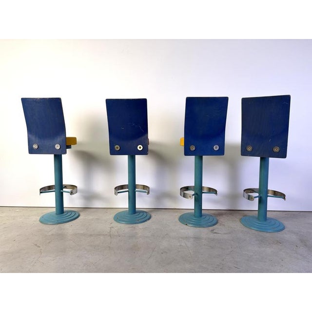 Vintage Industrial Bar Stools, United States, 1980s, Set of 4 For Sale - Image 4 of 14