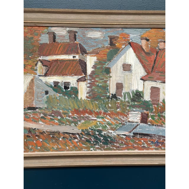 Birger Skarp, Houses, 1950s, Oil Painting on Canvas, Framed For Sale - Image 16 of 17