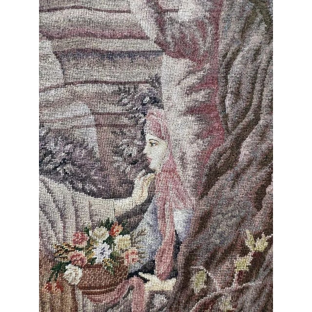 Vintage French Needlepoint Tapestry, 1950s For Sale - Image 18 of 18