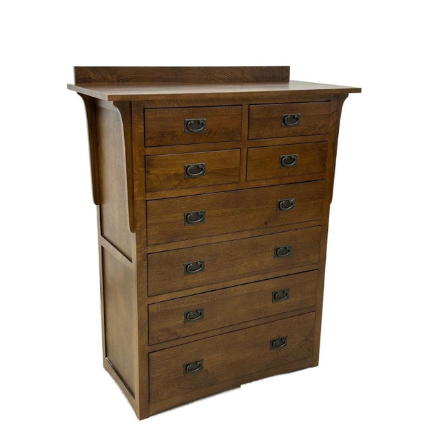 Mission Quarter Sawn Oak 8 Drawer Dresser - Micheal Cherry For Sale In Chicago - Image 6 of 11