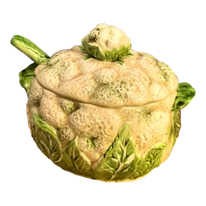 Vintage Ceramic Cauliflower Lidded Petite Tureen