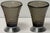 Art Deco Vases of Ribbed Smoked Glass and Chrome - From France (Two Available) For Sale - Image 12 of 15