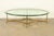 Mid-Century Modern LaBarge Hollywood Regency Brass and Glass Hooved Feet Cocktail Table, Circa 1960s For Sale - Image 3 of 12