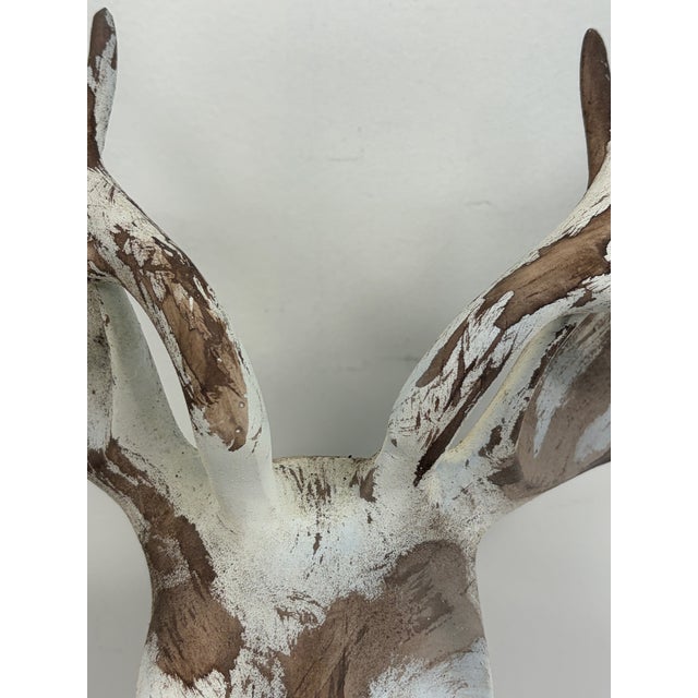 Metal Deer Head Wall Sculpture For Sale In Orlando - Image 6 of 12