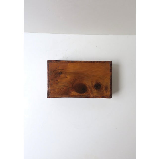 Burl Wood Jewelry Box, Mid-20th Century For Sale - Image 13 of 13