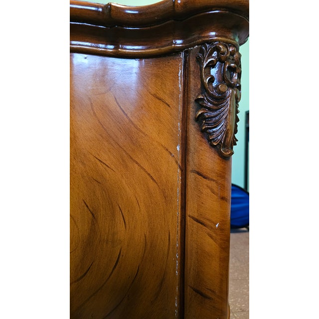 1990s Dresser Theodore Alexander French Chateau-Style Walnut Commode For Sale - Image 9 of 10