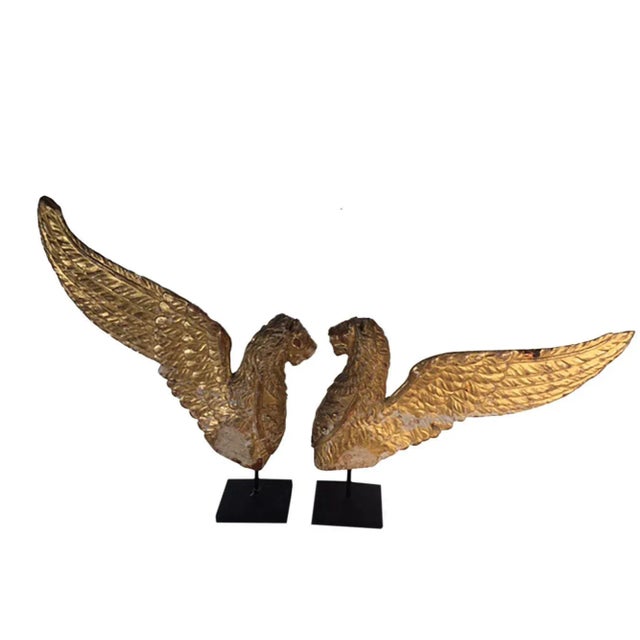 Wood Italian Carved Wood Gilt Lions - a Pair For Sale - Image 7 of 7