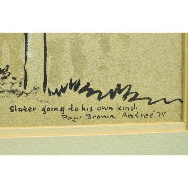 Slater Going to His Own Kind at Aintree C1935 Watercolor by Paul Brown For Sale - Image 4 of 6