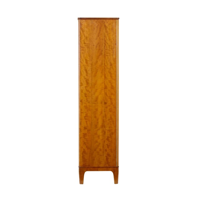 Brown Mid-Century Birch Wardrobe by Oscar Nilsson Nordic Company, 1890s For Sale - Image 8 of 14