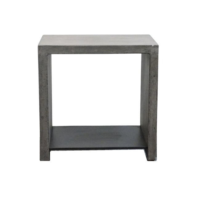 Sculpture Materials Four Hands Furniture Hugo Contemporary Industrial 22" Concrete Accent End Table For Sale - Image 7 of 10