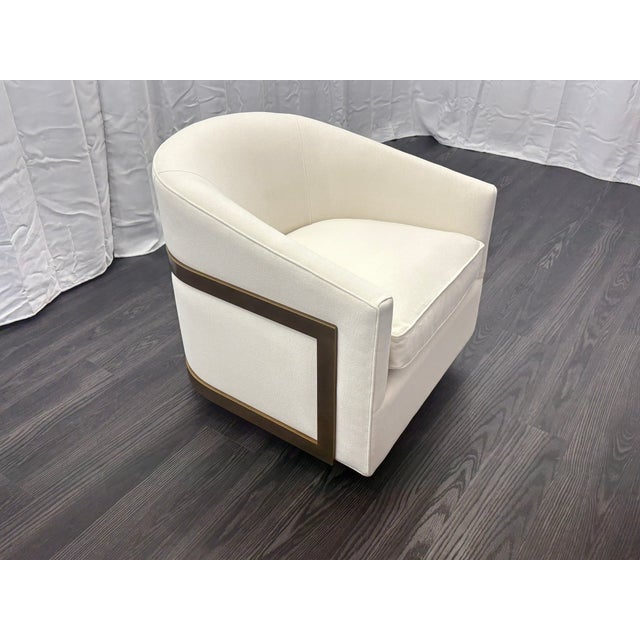 Rh Reginald Swivel Chair For Sale - Image 17 of 18