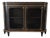 1930s Hollywood Regency Ebonized & Giltwood Wire-Mesh Door Cabinet For Sale