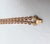 Metal Vintage 1960s Signed Napier 2-Strand Goldtone Faux-Topaz Beaded Bracelet For Sale - Image 7 of 8