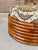 Mid 20th Century Vintage Stacked Rattan Ottoman in the Manner of Paul Frankl For Sale - Image 5 of 11