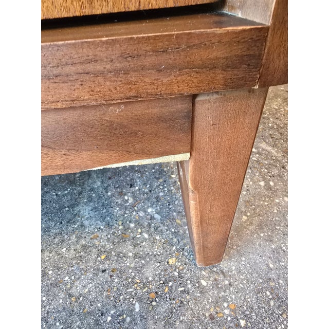 United Furniture Walnut Tall Dresser Chest MCM Vintage For Sale - Image 6 of 12