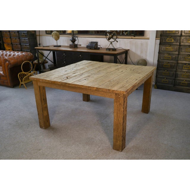 Oak Table with Brushed Finish, 1960s For Sale - Image 12 of 12