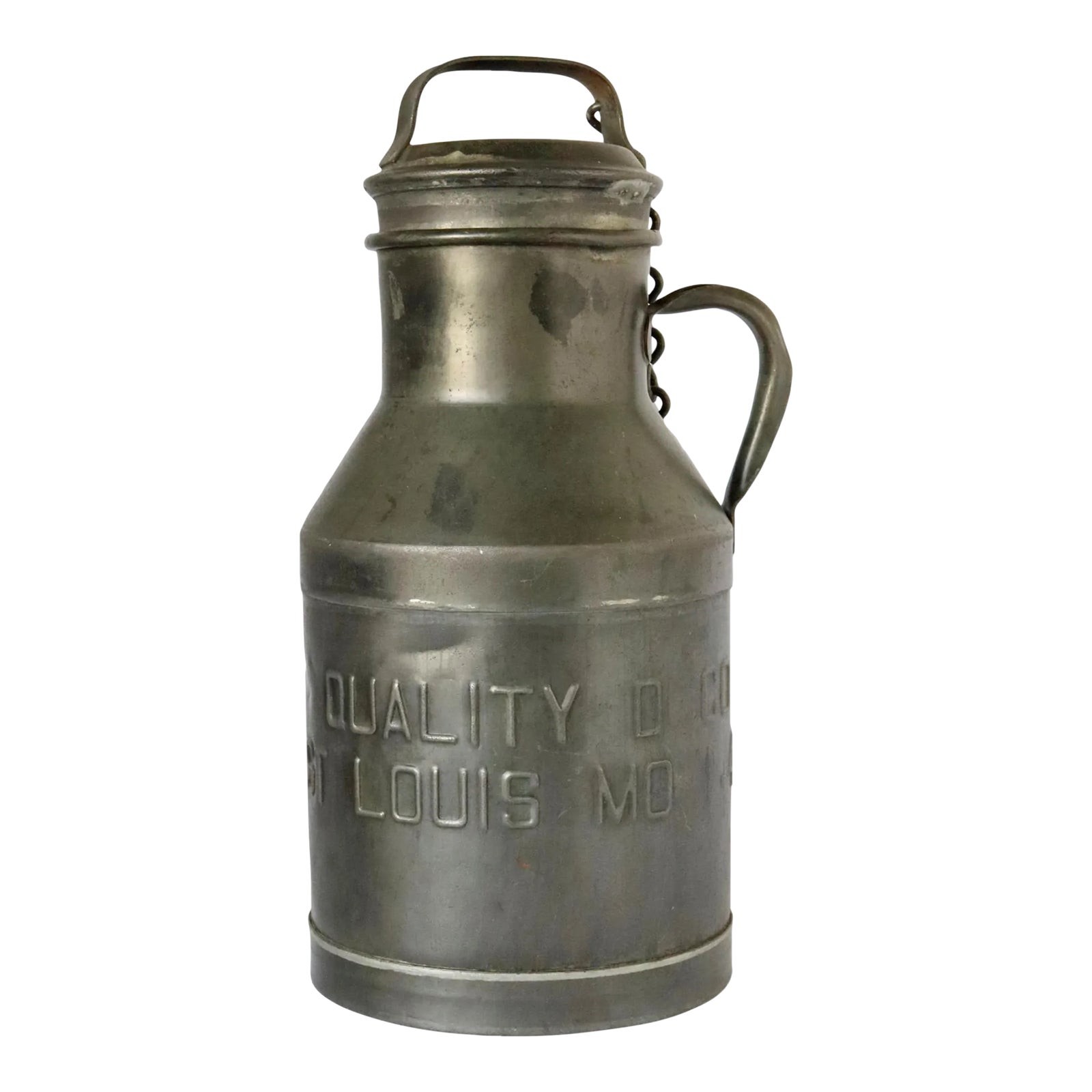 Vintage Metal Milk Jug | Chairish