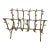 Brutalist Gold Twig Branch Iron Fireplace Log Holder - Magazine Newspaper Rack For Sale