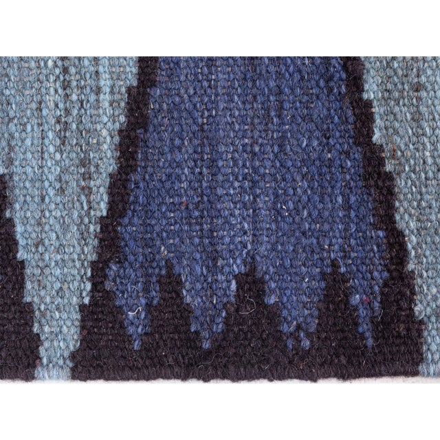 Swedish Flat Weave Runner (Fragment) Doris Leslie Blau Size: 2'3" × 16'9" (68 × 510 cm) Color: Black, Blue, Purple...