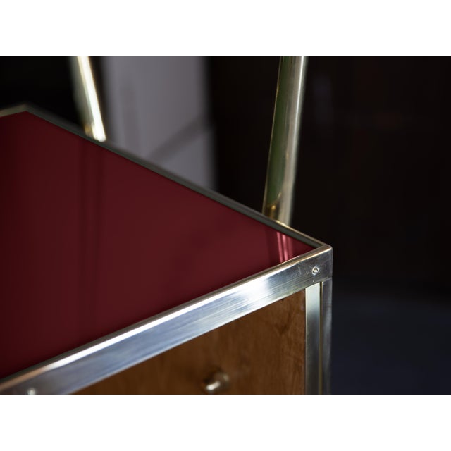 Red Murano Glass and Brass Dry Bar from Justfurnituress SRL For Sale - Image 9 of 10