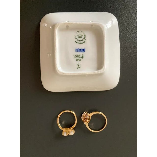 Antique Danish Blue and White Porcelain Jewelry Dish With Windmill by Royal Copenhagen For Sale - Image 10 of 12