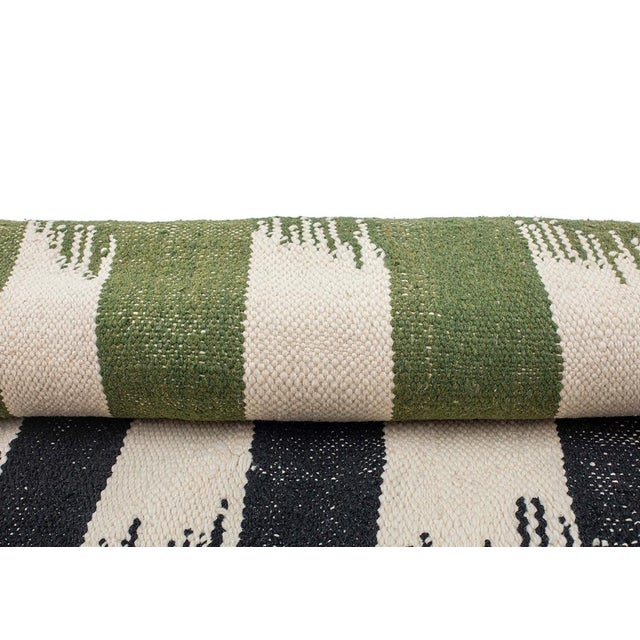 Contemporary Moroccan Flatweave Wool Rug by Azele Studio For Sale - Image 3 of 9