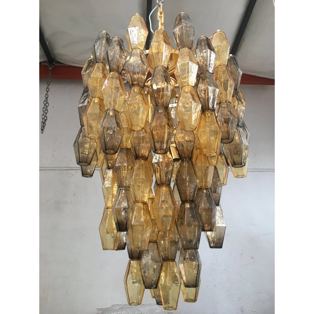 Multicolors Italian Poliedro Murano Glass Color Chandelier For Sale - Image 9 of 9