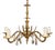 Danish Brass Chandelier, 1960s For Sale