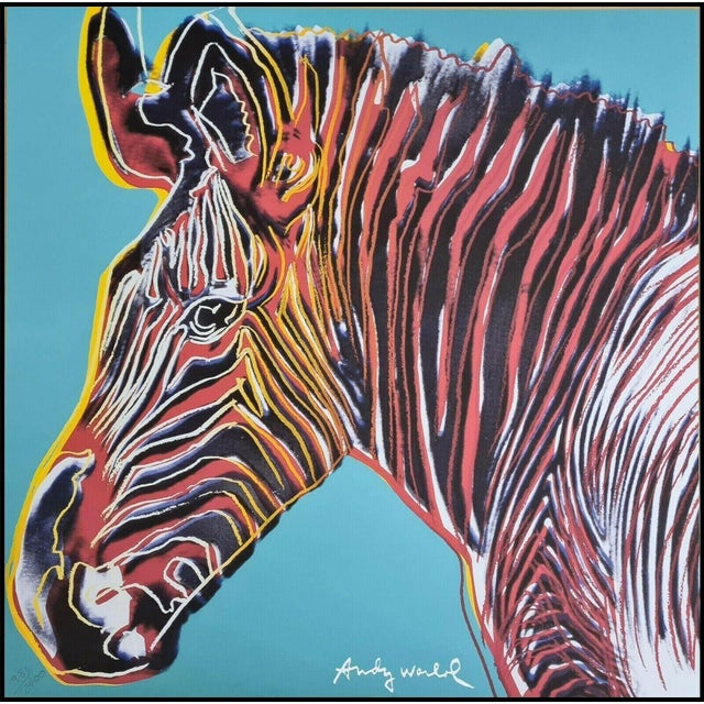1980s After Andy Warhol "Zebra" Signed, Hand Numbered, Lithograph For Sale