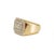 Modern Men’s 10k Yellow Gold 1.82ct Princess & Round Halo Lab Grown Diamond Band Ring, Size 10 For Sale - Image 3 of 8