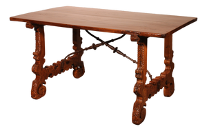 17th Century Spanish Renaissance Table in Light Walnut