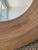 Wood Vintage White Oak Circular Wall Mirror For Sale - Image 7 of 10
