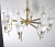 Mid-Century Brass and Opaline Glass Chandelier, 1950s For Sale - Image 4 of 15
