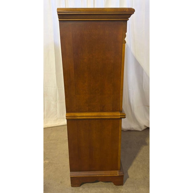 Wood Vintage Alexander Julian Home Colours Traditional 6 Drawer Oak Chest of Drawers For Sale - Image 7 of 8